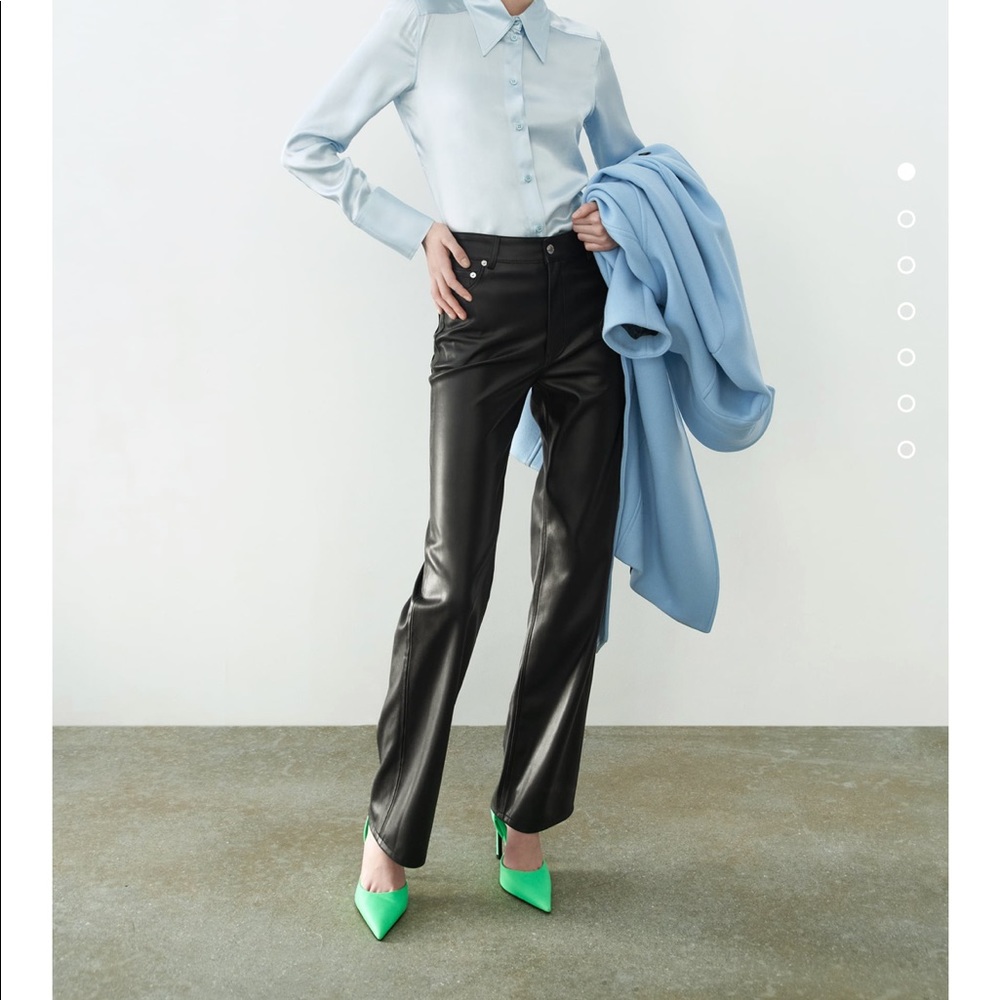 SOLD NWT full length faux 90s leather pants